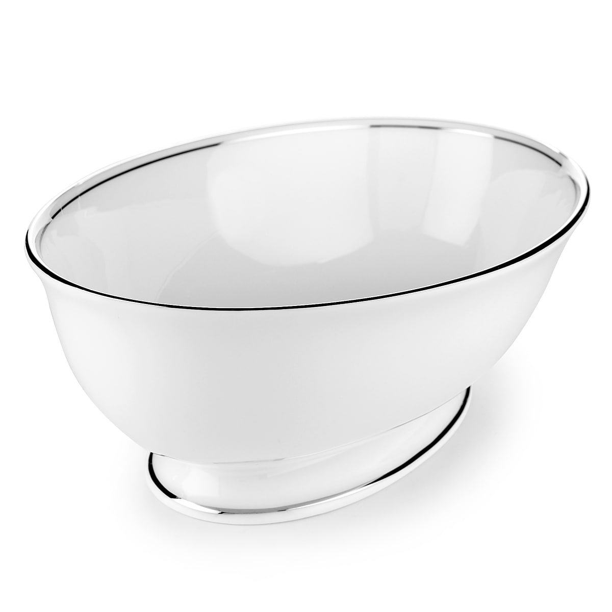 Lenox Open Vegetable Bowl Federal Platinum, White