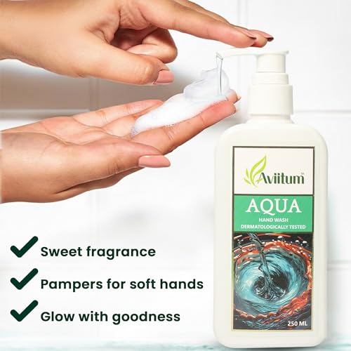Image of Hand Wash 250ml, Liquid Hand Wash for Germ Protection & Deep Cleansing, Moisturizing Handwash with Aloe Vera & Glycerin, Soft Smooth Hands, Daily Use Hand Soap