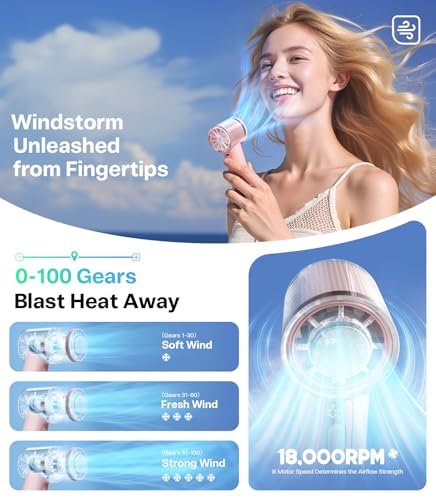 Image of TORRAS COOLiFY iva Handheld Fan with Ice Cooler, [Chill by 50F], 0-100 Adjustable Speed, Super Mini Powerful Portable Fan 4900mAh Rechargeable, Hand Fans, Gifts for Women, Pink