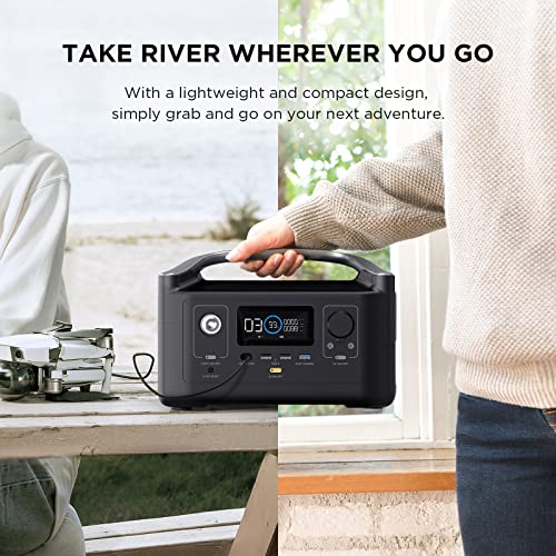 Ef Ecoflow River 288Wh Portable Power Station,3 X 600W(Peak 1800W) Ac Outlets & Led Flashlight, Fast Charging Silent Solar Generator (Solar Panel Optional) For Emergencies Home Outdoor Camping Rv #TOP7