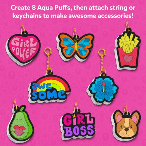 Image of Skillmatics Aqua Puffs - 3D Art Kit, Girl Power, Mess-Free Painting Craft for Kids, DIY Colour & Inflate Activity, Travel Toys & Creative Gifts for Girls Ages 4, 5, 6, 7, 8, 9, 10