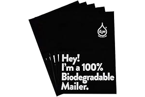 100% Biodegradable D2W Poly Mailers (12x15.5 Inches, 50 Pack)