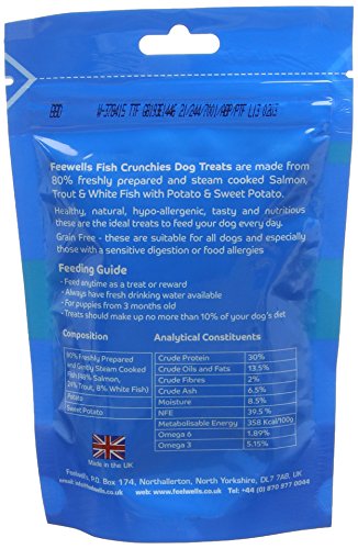 Feelwells Fish Crunchies, Healthy and Natural Dog Treats, 80% Fish (Salmon, Trout, White Fish), Grain Free, Hypo-Allergenic - Image 2