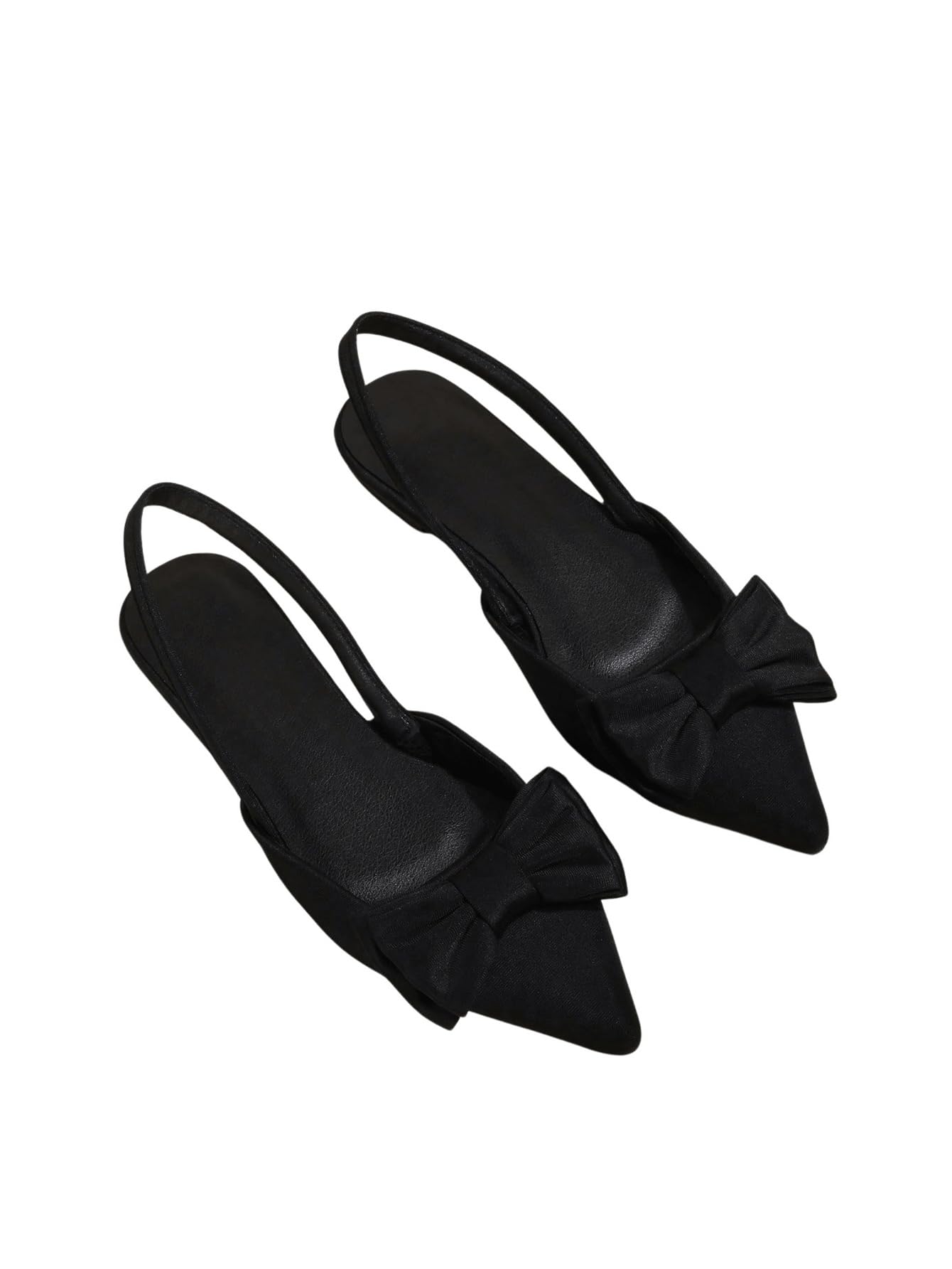 Verdusa Women's Bow Pointed Toe Flat Shoes Slingback Flats Dress Shoes