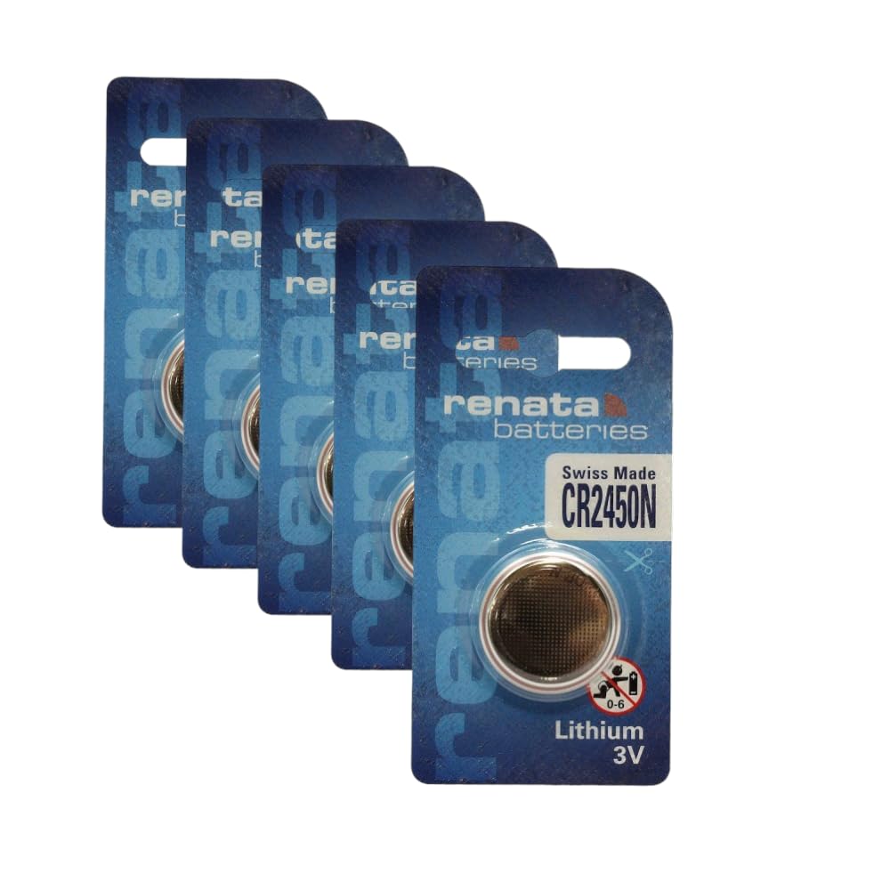 Renata CR2450N 3Volt 540mAh Lithium Coin Cell Battery for Memory Backups (Pack of 5)-image-23