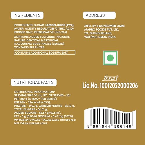 Image of Mapro Limboo Timboo Lemon Squash, 1L