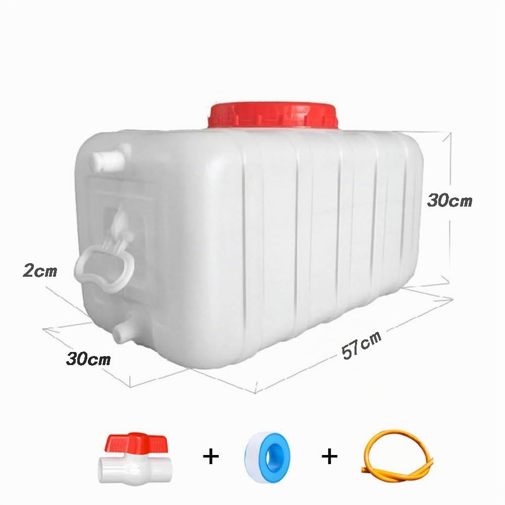 Tanica con Rubinetto Campeggio Grande capacità tanica per Acqua Quadrata plastica Serbatoio per Acqua Potabile per Roulotte Camper Campeggio(Size:50L)
