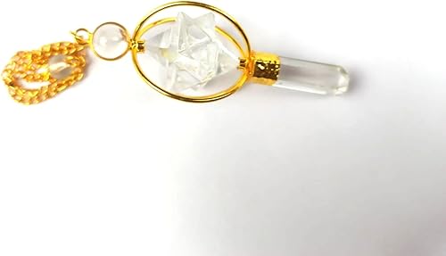 Miniatura 1 de Péndulo de Merkaba giratorio de cuarzo de cristal azabache de 2.5 pulgadas para terapia Jet International Crystal de 40 páginas, cuaderno de