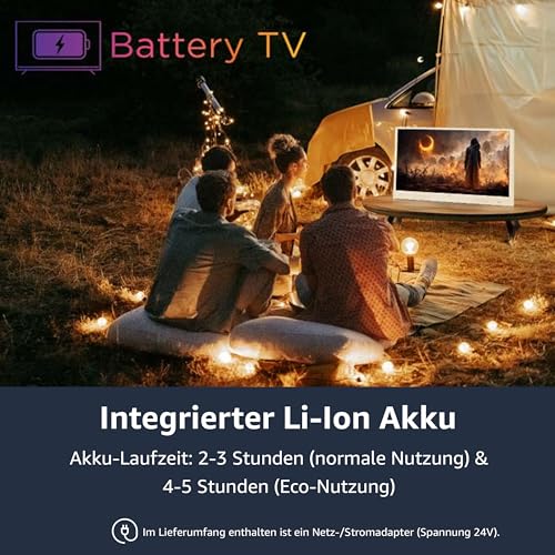 TELEFUNKEN 32 Zoll Fernseher tragbar mit integriertem Akku (HD Smart TV, Triple-Tuner, 6 Monate HD+ inkl.) PL32WI weiß – Bild 7