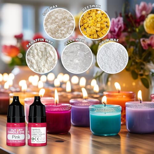Miniatura 4 de Homy Arty Tinte Para Velas 32 Colores, Colorante Para Velas, Tinte De Color De Vela Vívido Para Hacer Velas, Tinte De Cera Natural Altamente Concentrado, 5 Ml Cada Uno