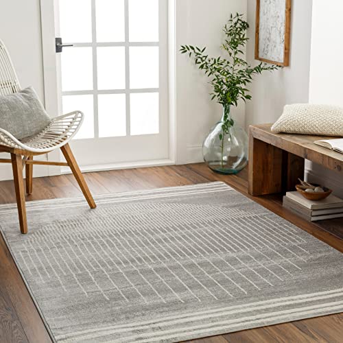 Livabliss Nairobi Boho 200x275 cm – Skandinavischer Stil mit geometrischem Muster – modern & pflegeleicht für Wohnzimmer, Schlafzimmer & Esszimmer, Beige, Grau & Creme