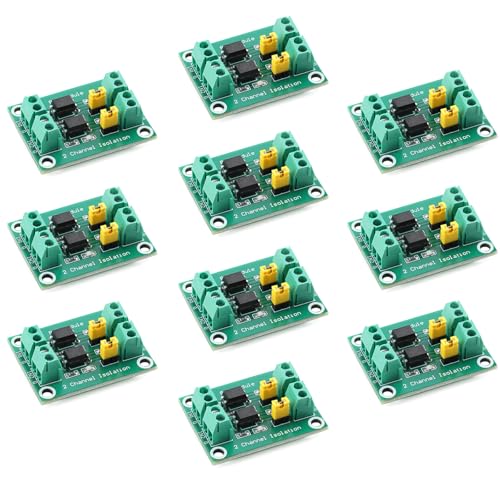 EC Buying 10Pcs 2 Channel Optocoupler Isolation Module, Photoelectric Signal Converter Board with...