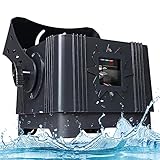 SHEHDS DJ Lights RGB Full Color IP65 Waterproof 3000mW Beam&3D Animation Effect Stage Lights Sound Activated & DMX Control Outside Strobe Party Lights for Halloween Christmas Disco Dancing