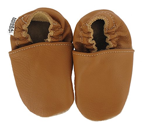 HOBEA-Germany Krabbelschuhe für Jungs und Mädchen in verschiedenen Designs, Größe Schuhe:26/27 (30-36 Mon);Uni Schuhe:Nougat Cover