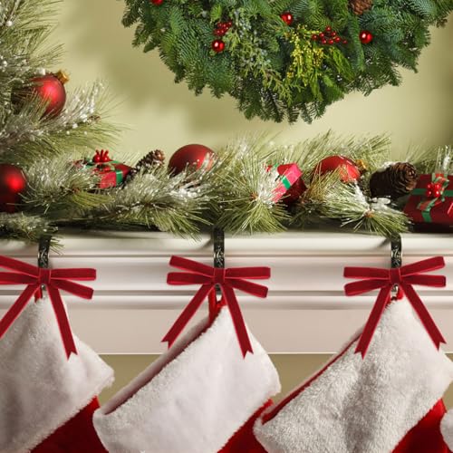 Image of Tsorode 25 Yards Navy Velvet Ribbon,3 /8 Inch Christmas Tree Ribbon