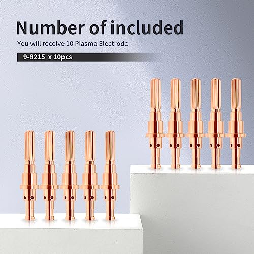 Image of 10pcs 9-8215 Electrodes for Thermal Dynamics SL60 SL100 Plasma Torch | Compatible with Thermal Dynamics Cutmaster 38 /52 /82 /102 /152 Plasma Cutter 60A Consumables