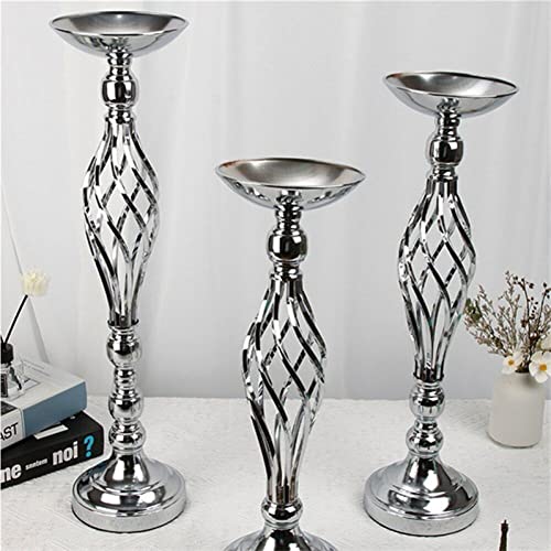 Vases en argent, supports de fleurs en métal et centres table - 7