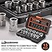 THINKWORK Bolt Extractor Kit, 13+1 Pieces Nut Extractor Socket Set, 3/8
