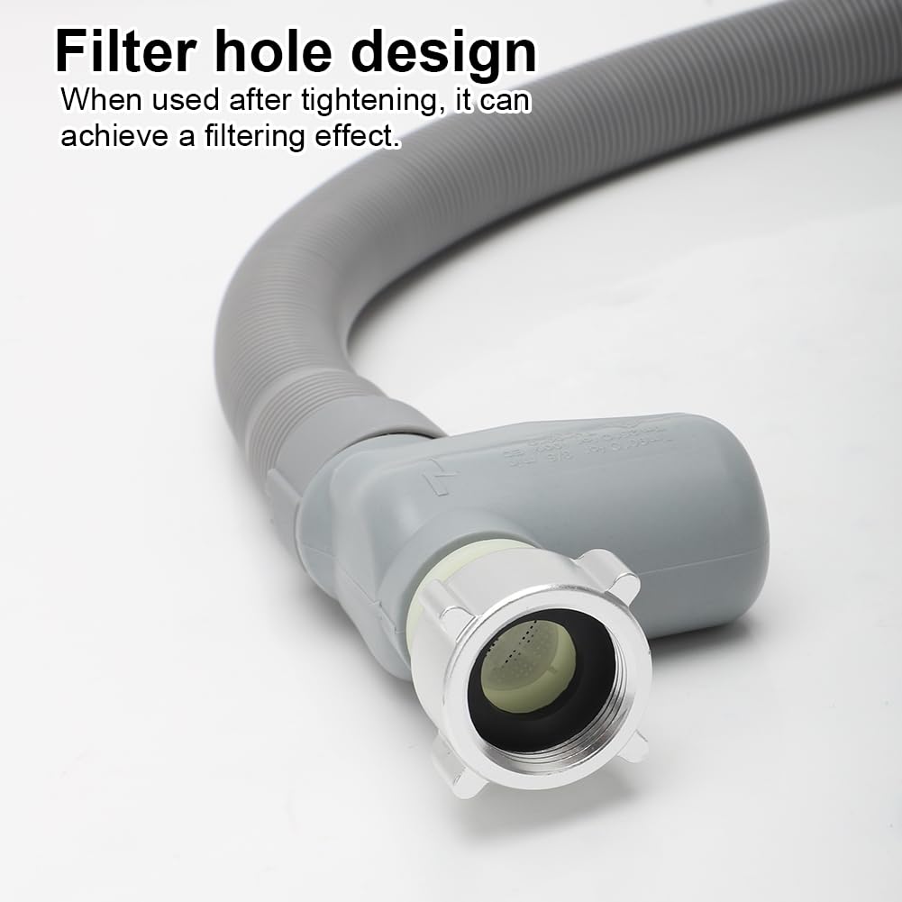 Aquastop Manguera de entrada, 1,85 m, universal, para lavadora, lavavajillas, lavavajillas, manguera de extensión multiusos para tubos de desagüe - 5