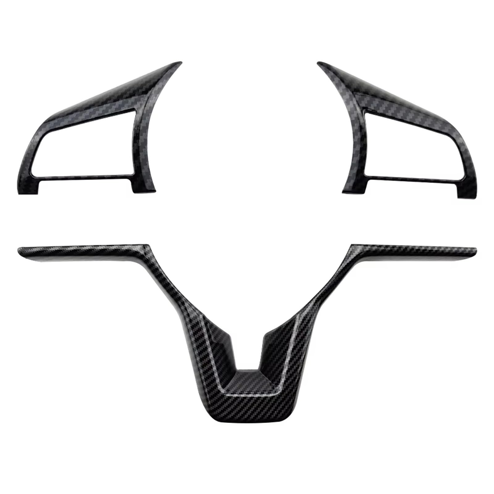 Trim Sticker Accessories Car Steering Panel Trim Sticker for Nissan for Qashqai for Xtrail for Rogue for Versa for Kicks for Leaf for Sentra Car Interior Decoration(3piece Carbon Black)