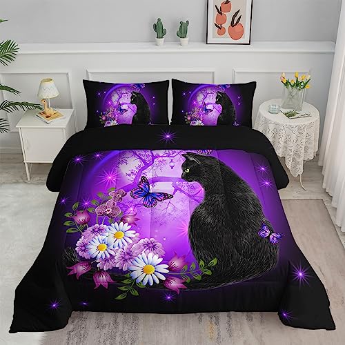Black Cat Cartoon Comforter