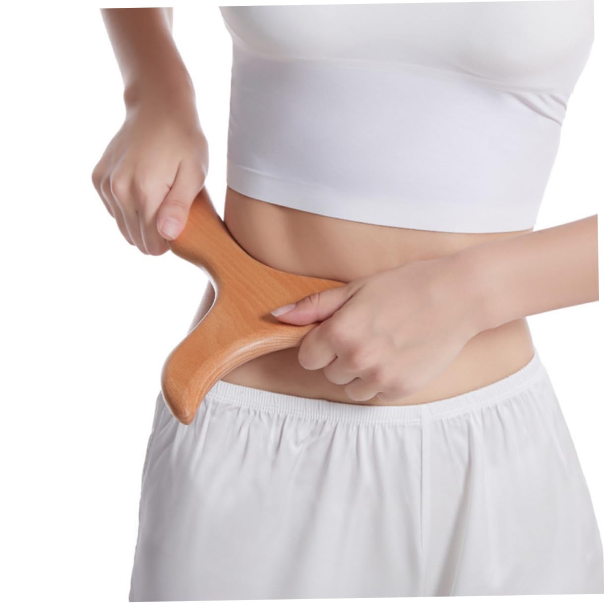 Herramienta de Masaje Raspador de Madera Bordes Redondeados para Estimulación Linfática y Drenaje, Práctica y Conveniente para Uso Facial y Corporal