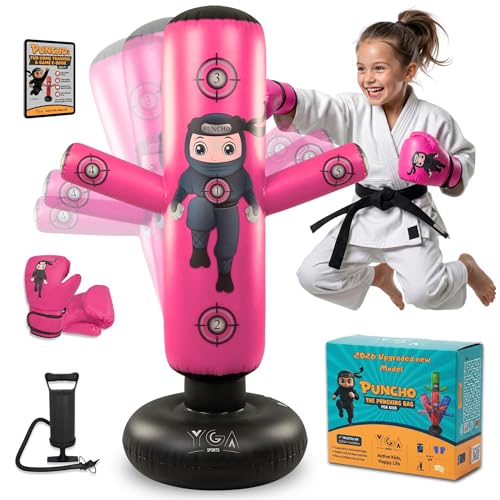 PUNCHO Punching Bag for Kids - 63" Kid Boxing Bag