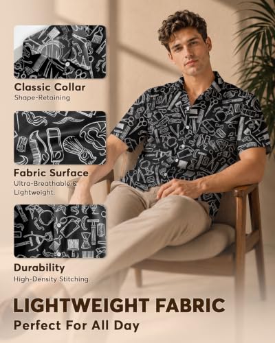 Image of 99TIMORO Funny Movie Mens Hawaiian Shirts Button Down Short Sleeve