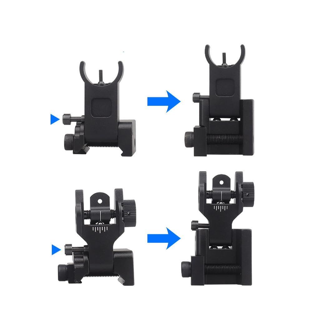 HWZ 2021 Flip up Front Rear Iron Sight Set with 20mm Mount