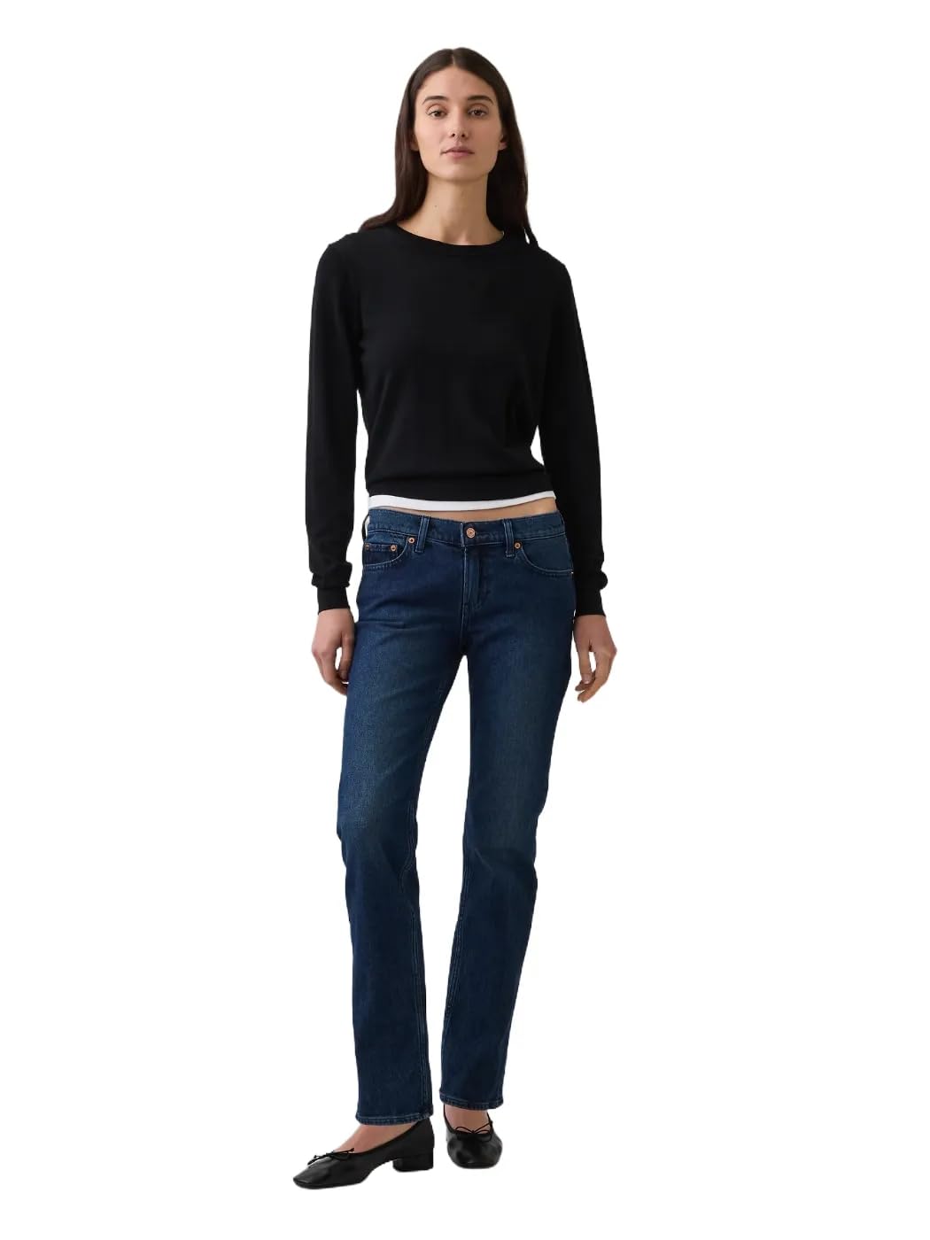 Women's Low Rise Straight Fit Denim Jeans