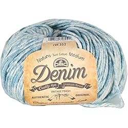 DMC - Natura Denim - Ideal para prendas de vestir y complementos de moda - Ganchillo n° 4 / Agujas n° 4 y n° 5 | 50 g - 75 m - 8 colores