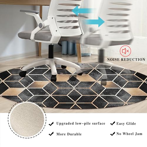 Tapis de chaise de bureau rond 150 cm pour protection efficace des sols en bois dur