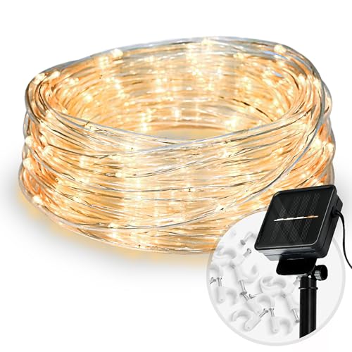 CozyHome Tubo LED de luces decorativas - 200 LED & 8 modos & temporizador | Solar 12 m I Fairy lights decoracion Luz led...