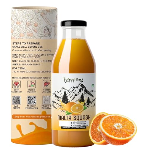 Image of Refreshing Roots Buransh and Malta Juice Pack, No Added Colour, Added Honey, Authentic Himalayan Flavour (Pack of 2-750 ML Each)