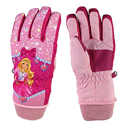 Gants de ski enfants pour le snowboard et les vacances à la montagne rose L