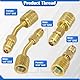 VISSQH R410A Adapter Mini Split Adapter für Klimaanlagen HVAC, 5/16 SAE Weiblich auf 1/4 SAE Männlich R410A Quick Couplers Stecker Adapter(1 gerade Adapter + 1 abgewinkelte Adapter)