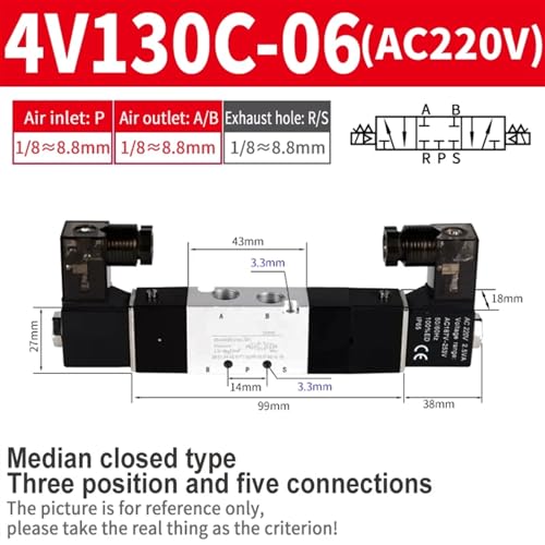 Électrovanne pneumatique 5/2 haut débit 4V420-15 haute précision - 3