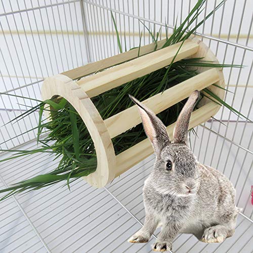 S_homestore Rrabbit Hay Feeder Wooden Rabbit Feeder Hay Dispenser Rabbit for Rabbit Cage Wood Hay Holder for Guinea Pigs Pets Bunny Chinchilla