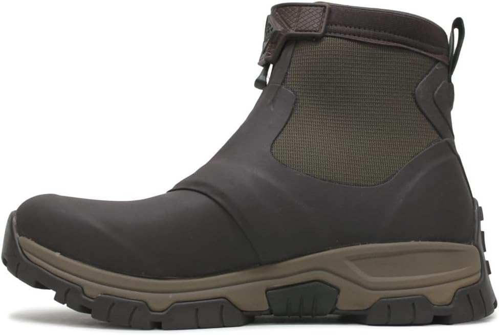 Muck BootsMens Apex Mid Zip Rubber Synthetic Dark Brown Boots 8 UK