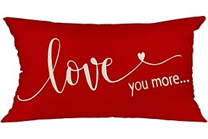 Valentines Day Pillow Cover - Red Love You More