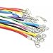 Paxcoo 100 Pcs 18 Inches Waxed Cotton Necklace Cord for Jewelry Making Mix Color