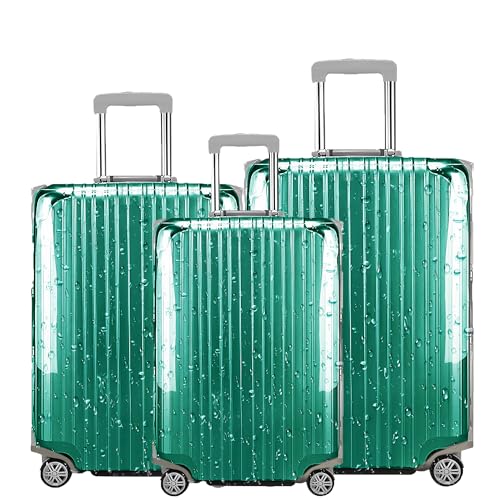 Image of Clear Suitcase Cover - Waterproof Dustproof and Anti-Scratch Luggage Cover - TSA approved Suitcase Protectors, Gray Trim-0.4mm, S /M /L Suitcase Cover., Minimalist