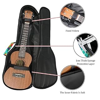 Housse pour ukulélé avec motif feuille bleue tropicale de 10 mm d’épaisseur et rembourrage en éponge de 53,3 cm avec… - Les Beatles, Paul McCartney, John Lennon, RIngo Starr, George Harrison Housse pour ukulélé avec motif feuille bleue tropicale de 10 mm d'épaisseur et rembourrage en éponge de 53,3 cm avec… – Image 2
