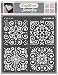 CrafTreat Stencil - Moroccan Tiles - Reusable Painting Template for Home Decor, Crafting, DIY Albums, Scrapbook, Decoration and Printing on Paper, Floor, Wall, Tile, Fabric, Wood 12x12 inches