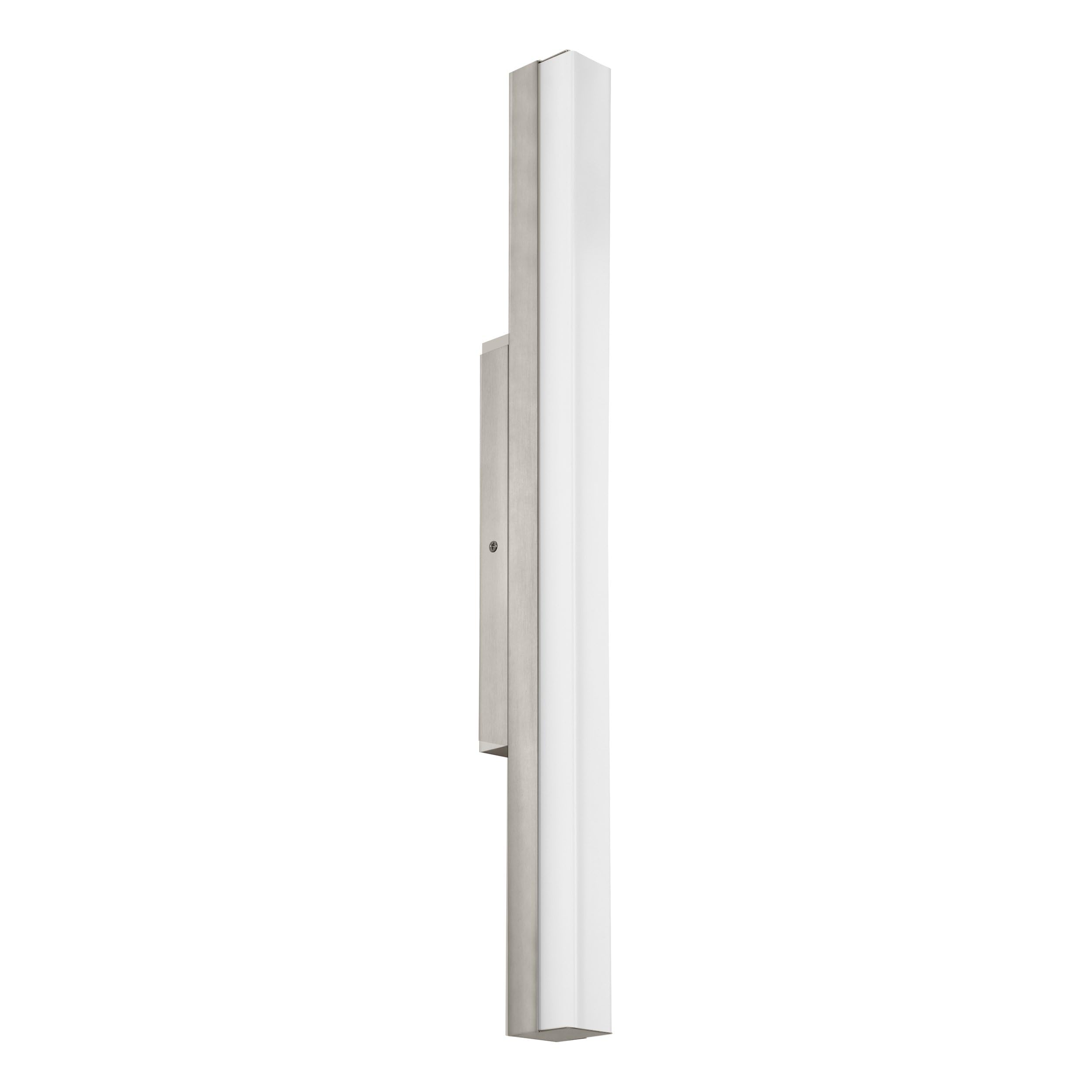 EGLO LED Wandlampe Torreta, Spiegelleuchte Wandleuchte | Bad aus Metall und Glas, Badezimmer Lampe in Nickel-Matt, Weiß, LED Feuchtraumleuchte neutralweiß, IP44, L 60 cm