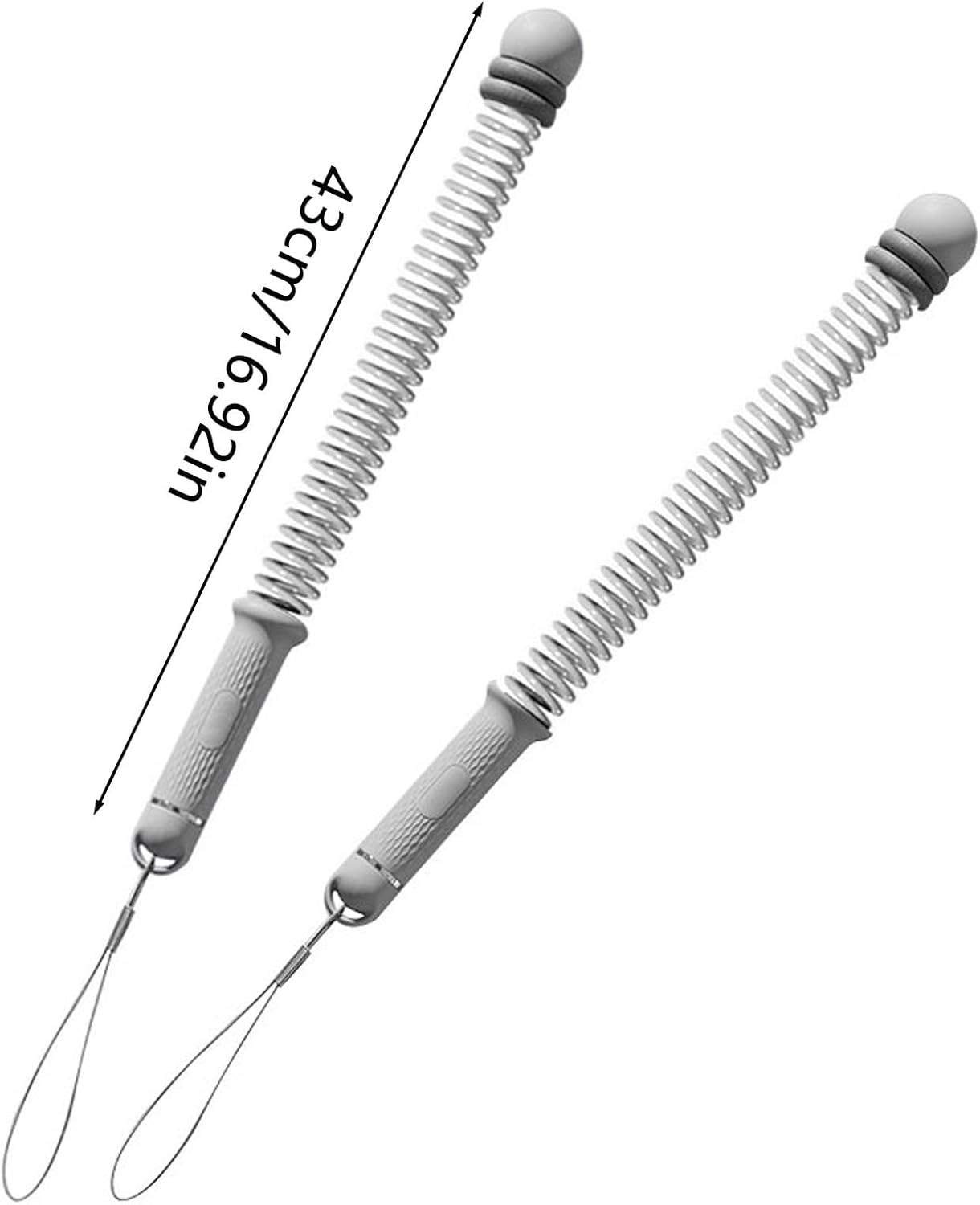 Cordless Battle Rope – Portable Ropeless Battle Ropes, Low-Impact Cardio & Strength Training Rope for Home, Gym, Office, Travel & Outdoor Workouts, 16.92 Inch (Gray)