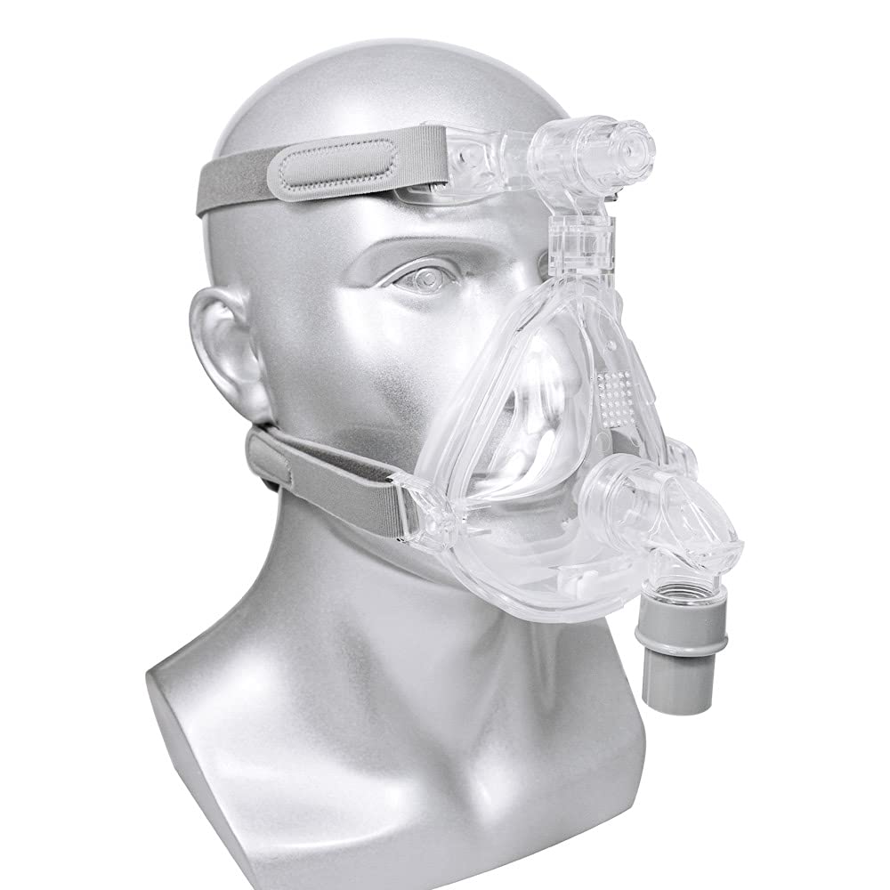 Finlon Universal Full Face Mask with Free Adjustable Headgear for Sleep (Large)
