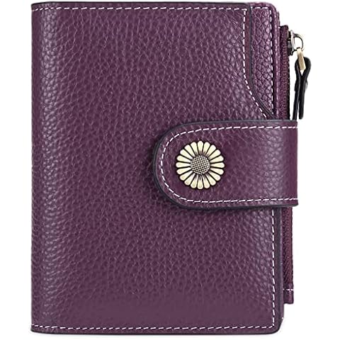 FALAN MULE Small Wallet for Women Genuine Leather Bifold Compact Small Womens Wallet with RFID Blocking Cover