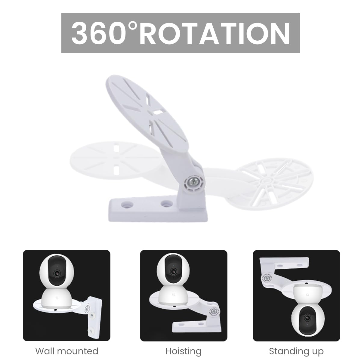 ZORBES CCTV Camera Mount 1 Set Adhesive Wall Ceiling Stand No-Drill 1
