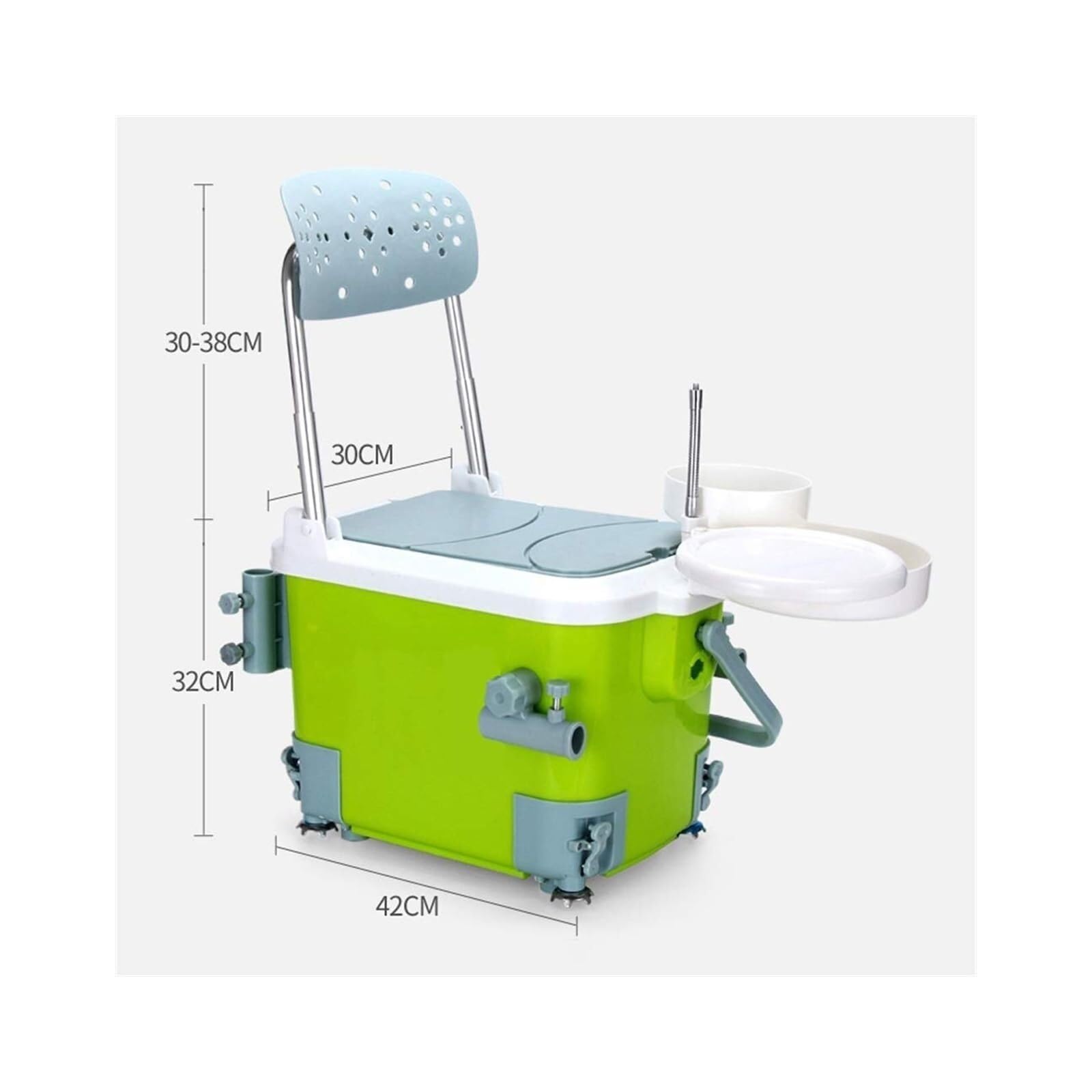 Cassetta Pesca Porta Accessori Scatola Da Pesca Secchio Attrezzatura Multifunzionale Accessori Con Schienale Pieghevole Valigetta Pesca Portatile